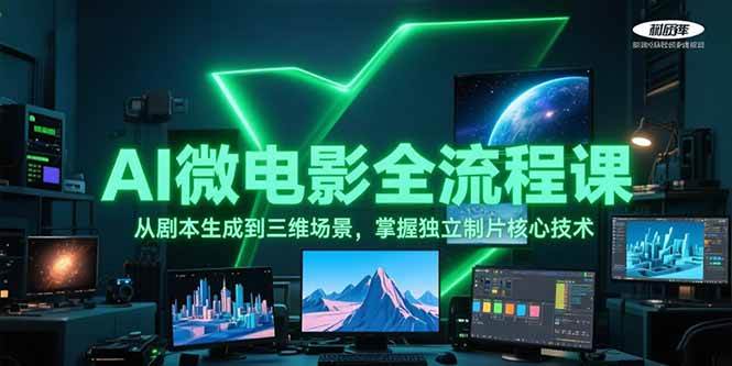 图片[1]-（15195期）AI微电影全流程课，从剧本生成到三维场景，掌握独立制片核心技术-网创副业教程