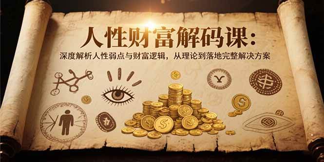 图片[1]-（15434期）人性财富解码课6.0：深度解析人性弱点与财富逻辑，理论到落地完整解决方案-网创副业教程