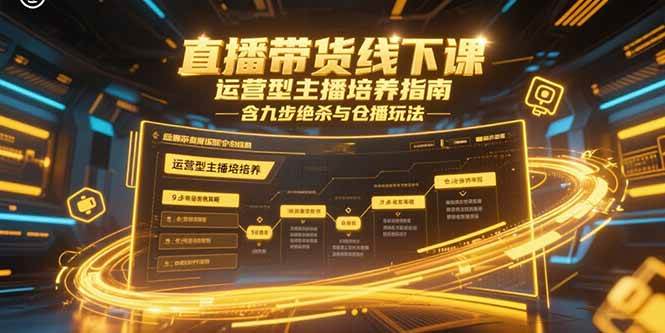 图片[1]-（15281期）直播带货线下课，运营型主播培养指南，含九步绝杀与仓播玩法-网创副业教程