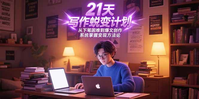 图片[1]-（15204期）21天写作蜕变计划，从下笔困难到爆文创作，系统掌握变现方法论-网创副业教程