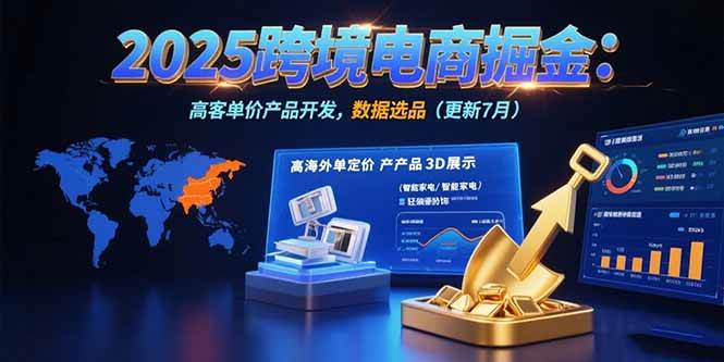 图片[1]-（15512期）2025跨境电商掘金：蓝海市场定位，高客单价产品开发，数据选品(更新7月)-网创副业教程