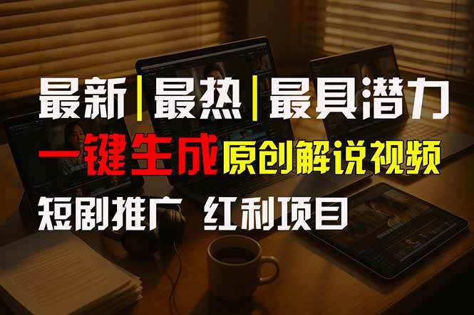 图片[1]-（15658期）短剧推广新思路，AI一键生成原创解说视频，10分钟产出100条，30天赚了5.5w-网创副业教程