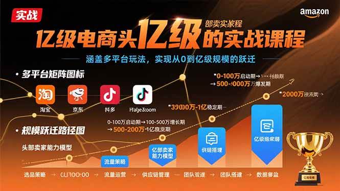 图片[1]-（15803期）亿级电商头部卖家的实战课程：涵盖多平台玩法，实现从0到亿级规模的跃迁-网创副业教程