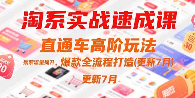 图片[1]-（15374期）淘系实战速成课，直通车高阶玩法，搜索流量提升，爆款全流程打造(更新7月)-网创副业教程