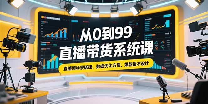 图片[1]-（15362期）从0到99直播带货系统课，直播间场景搭建，数据优化方案，爆款话术设计-网创副业教程