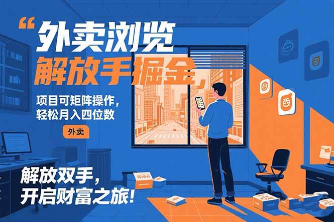 图片[1]-（15440期）外卖浏览掘金项目 可矩阵操作 轻松日入500+-网创副业教程