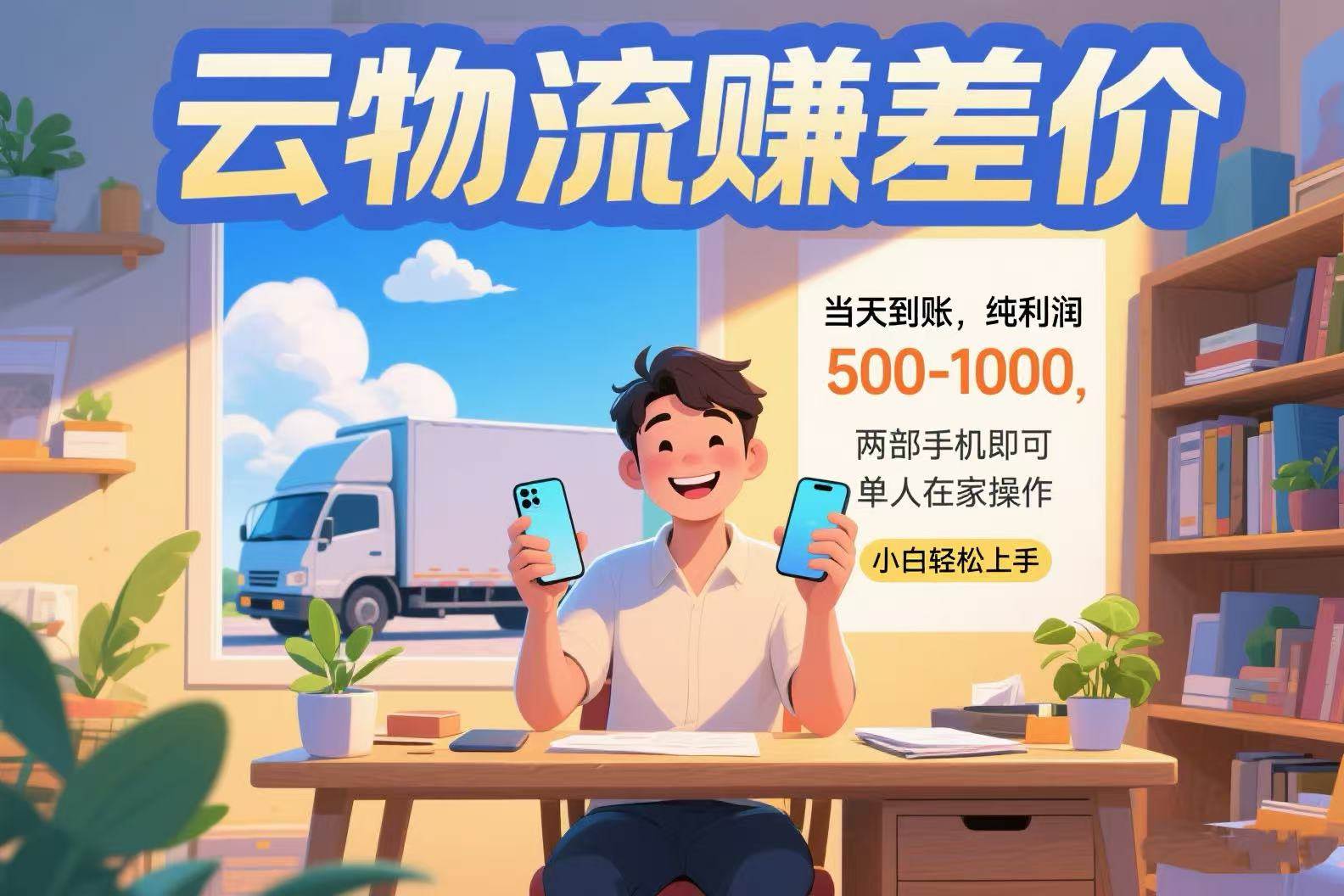 图片[1]-（15492期）云物流赚差价 当天到账纯利润500-1000 两部手机即可 可单人在家操作 小…-网创副业教程