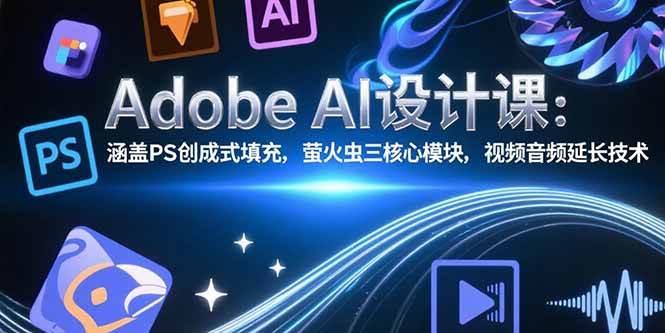 图片[1]-（15469期）Adobe AI设计课：涵盖PS创成式填充，萤火虫三核心模块，视频音频延长技术-网创副业教程