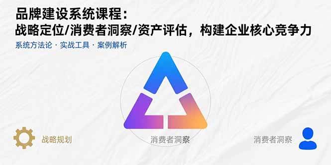 图片[1]-（15772期）品牌建设系统课程：战略定位/消费者洞察/资产评估，构建企业核心竞争力-网创副业教程