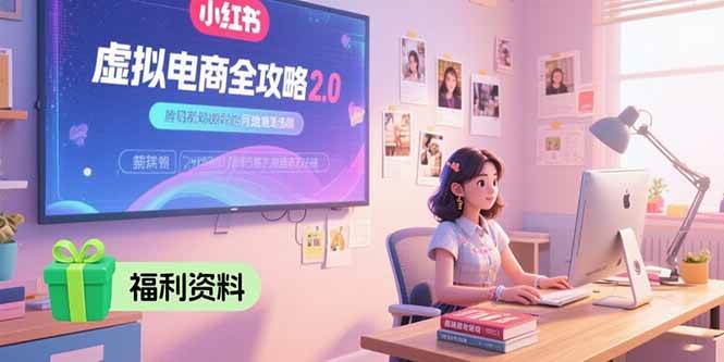 图片[1]-（15387期）虚拟电商全攻略2.0，开店选品实操流程，账号定位、货源发布、笔记发布技巧-网创副业教程